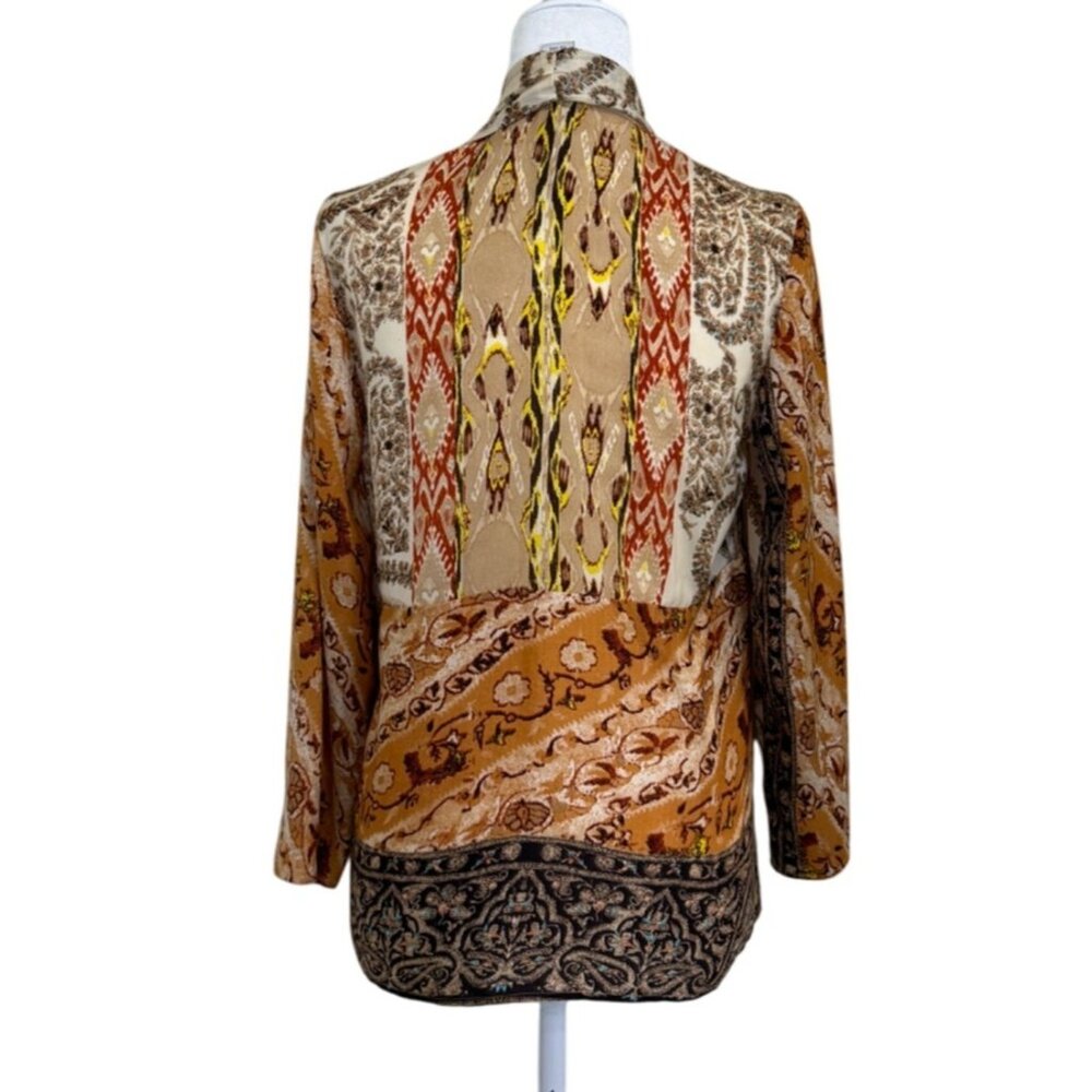 Anis A Womens Size M Kimono Paisley Open Jacket Boho - Picture 3 of 7